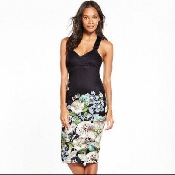 BNWT TED BAKER LONDON- JAYER Gem Gardens bodycon dress - Picture 2 of 15